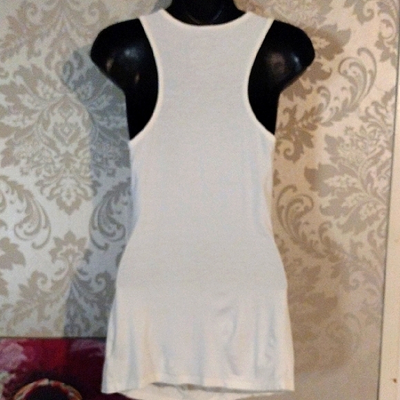 INC International Concepts Cream Ruffled Tank Top - Picture 3 of 5